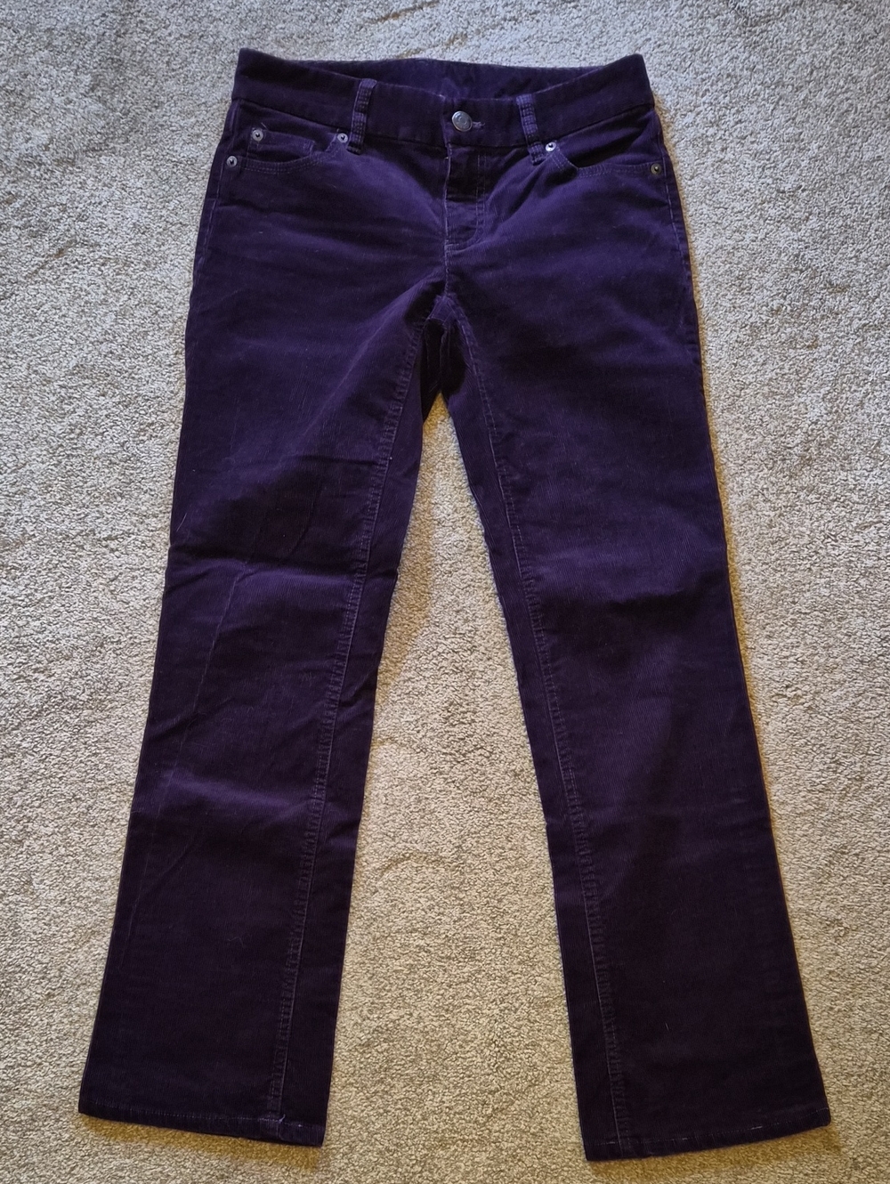 J. Crew Women's Straight-Leg Corduroy Jeans in Deep Purple